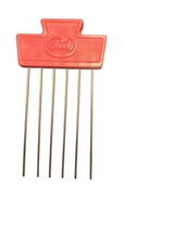 Vintage Goody Lift Hair Pick Comb Pink Top Metal Teeth Purse Travel Made... - $4.72
