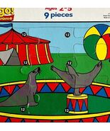 1997 Bingo Patch Circus Puzzle Seals Beach Ball Vintage Frame Tray 9 Pcs... - $603.25 MXN
