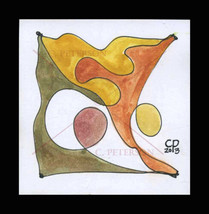 Dancer In Air Cathy Peterson Original Watercolor Painting Zen Tangle Aceo Drawing - £97.01 GBP