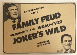 Family Feud Jokers Wild Tv Guide Vintage Print Ad Richard Dawson Jack Ba... - £4.58 GBP