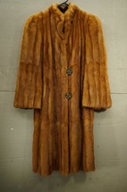 VINTAGE Ladies Russet Brown Estate Fur Coat Jacket Bakelite Flower Buttons - £316.48 GBP