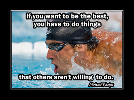Michael Phelps Inspirational Swimmer Poster Print Swimming Son Wall Art ... - $22.99+
