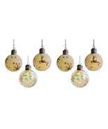 QSDGFH 6 Pcs Christmas Ball Ornaments Set, Hanging Ball with LED Light C... - $1,473.72 MXN