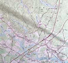 Map York Harbor Maine USGS 1973 Topographic Vintage Geo 1:24000 27x22&quot; TOPO11 - £39.42 GBP