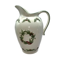 Ceramic Pitcher Wreath Flowers A Special Place 2002 Holiday Kitchen Home... - £18.50 GBP