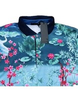 New Greyson Polo Shirt Mens Sz M Magic Garden Floral Golf Performance Wo... - $64.53