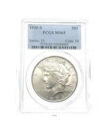 1935-S Silver Peace Dollar Graded by PCGS as MS65 Uncirculated Three Rays - €1.771,17 EUR
