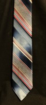 Par Excellence Blue w/variety stripes Neck Tie-Vtg 3&quot;W 54&quot;L Self-tie PET... - £11.38 GBP
