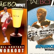 Tae Bo Workout Vintage VHS 2000 Exercise Lot of 2 Tapes Billy Blanks VHSBX13 - £5.59 GBP