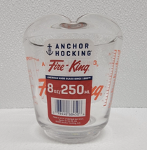 Anchor Hocking Fire-King USA 8 oz. 250 ml 1 Cup Measuring Cup - READ - £8.63 GBP