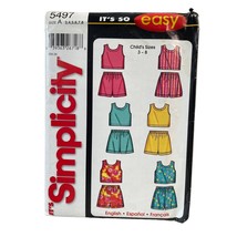 Simplicity Sewing Pattern Top Shorts Child Size 3-8 - $6.17