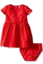 Carters Baby Girls Dress 18M or 24 Months With Bloomers Red Princess Sparkles - £6.13 GBP