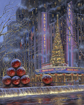 City MusicHall Oil painting Art HD Printed canvas Giclee - £6.89 GBP+