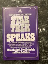 Star Trek Speaks (Wallaby/Pocket Books, 1979) Paperback Book Rare Vintage  - £3.98 GBP