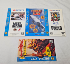 Vintage Sega CD Manual Only Lot Authentic NHL 94 Tomcat Alley FIFA Soccer - $14.99