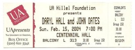 2004 DARYL HALL and JOHN OATES Full Concert Ticket 2/15/04 - £57.75 GBP