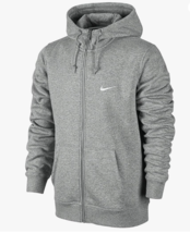 Nike Club Gray Jacket Full Zip  Men&#39;s Hoodie Sweatshirt 611456 063 Size 2XL - £54.22 GBP