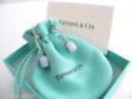 Tiffany &amp; Co Silver Blue Chalcedony Twist Dangling Dangle Earrings Rare ... - £349.91 GBP