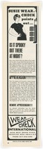 Print Ad Susie Wear Check Is It Spooky at Night 1968 1/3-Page Advertisement - $9.70