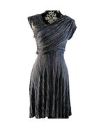 Plenty by Tracy Reese Blue Dreamy Drape Dress Shirred Shoulder womens Bl... - $889.87 MXN