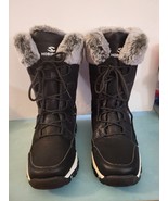 Womens Hobibear Black Fur Lined Winter Boots sz 8.5 (40) #499 - $62.07 CAD