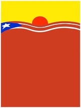 1849.Interior design Poster.Red Sun rising.Puerto Rico flag.Wall Decorative Art - £12.10 GBP+