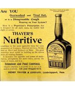 Thayer&#39;s Nutritive Cough Medicine 1894 Advertisement Victorian Medical A... - $366.69 MXN