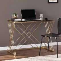 40" Clear and Gold Glass Writing Desk - $8,550.00 MXN