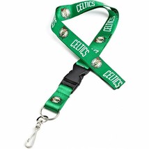 Boston Celtics NBA Basketball Team Logo Green Safety Latch Lanyard Keychain - £19.91 GBP