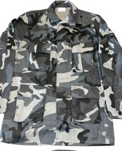 BDU WOODLAND GRAY &amp; BLACK CAMOUFLAGE JACKET EXTRA SMALL BLACK NIGHT OPS ... - £22.23 GBP