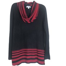 ShirtKim Rogers Black w/ cranberry stripe Sz Small Women&#39;s New without tags - £16.49 GBP