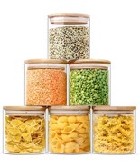 Urban Green Glass Jars with Bamboo Lids, Glass Airtight Canisters, 5 jars - $41.05 CAD