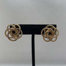 Vintage Gold-Tone Knot Clip-On Earrings - $14.60