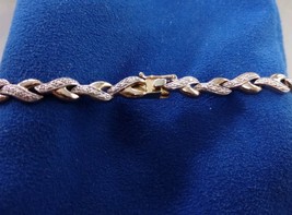 925 Sterling Silver Gold Tone 6 mm Tennis Bracelet 7&quot; Free Shipping  - $747.57 MXN