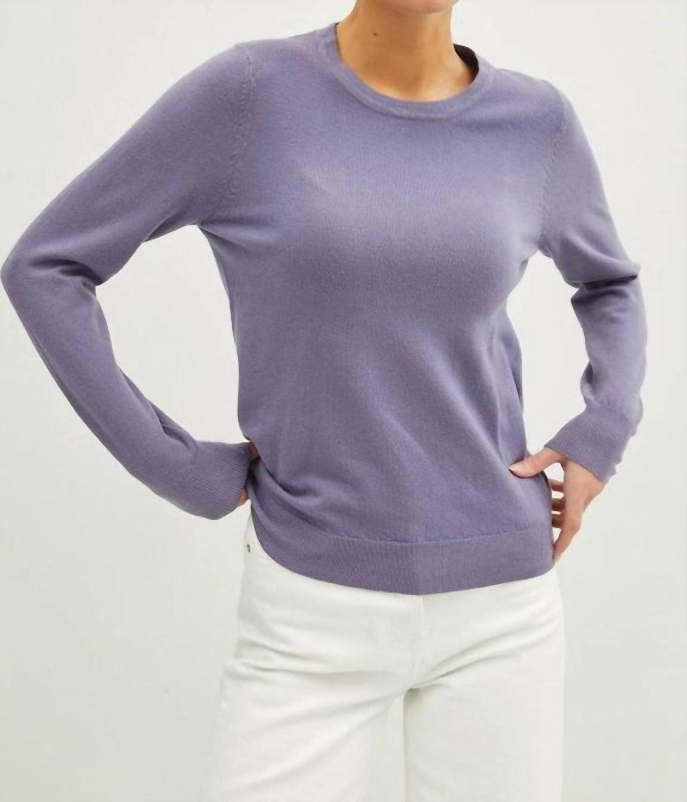 Be Cool Crew Neck Sweater Lavander - $37.00