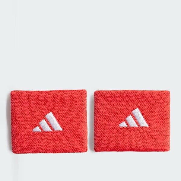 adidas Tennis Wristband S Badminton Running Sports Sweatband Red 2pc NWT... - $24.90