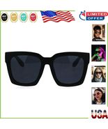 Trendy XXL Oversized Sunglasses - Matte Black Horned Rim &amp; Polycarbonate... - $37.18 CAD