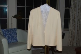 Evan Picone Wool Blend Suit, Ivory, Pre-owned Very Good Condition, Size 12 - £23.60 GBP