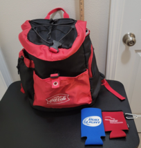 Coca-Cola Insulated Backpack Cooler Bag Red Black holds 24 - 12 oz Coke ... - $25.95