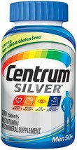 275 Tabs Centrum Silver Men 50+ Multivitamin Multimineral Supplement Vit... - $37.61