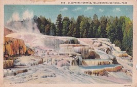 Cleopatra Terrace Yellowstone National Park 1934 Fayette Iowa Postcard B21 - $2.99