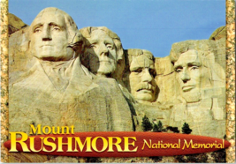Postcard South Dakota Mount Rushmore Black Hills Close up View 6 x 4 Ins - £3.94 GBP