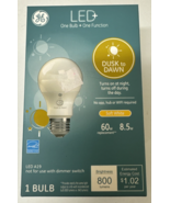 GE LED+ Dusk to Dawn 60-Watt EQ A19 Soft White Medium Base LED Light Bulb - $15.00 CAD