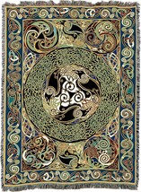 Morrigan Ravens Panel Blanket Xl By Jen Delyth - Celtic Gift Tapestry Throw - £91.66 GBP
