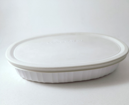 Vintage Corning Ware French White F-23-B 700 mL Oval Casserole Dish w/lid - £14.91 GBP