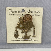 Swarovski Austrian Crystal Vintage Brooch Pin &quot;Thyme to Watch the Garden... - $88.57
