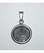 925 Sterling Silver Astrology Zodiac Wheel Pendant J386 - £18.76 GBP