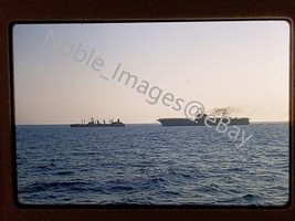1967 Six-Day War USS America approaches Oiler Mediterranean Kodachrome Slide - £3.56 GBP
