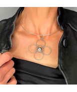 1960s vINTAGE Handmade Silver Geometric Pendant Unisex Silver Pendant Ma... - $8,135.46 MXN