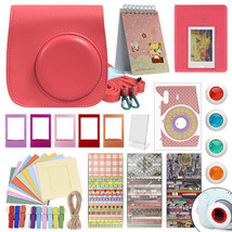 Deluxe Stylish Fun Accessory Kit For Fujifilm Instax Mini 9 Camera Flamingo Pink - £15.71 GBP